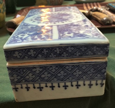 Lot 106 - A Chinese Porcelain Toothbrush Box and Cover,...