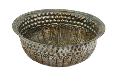 Lot 214 - A Persian Tinned Copper Bowl, probably...