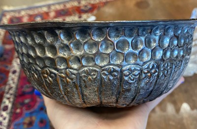 Lot 137 - A Persian Tinned Copper Bowl, probably...
