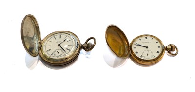 Lot 264 - A silver open faced Waltham pocket watch,...