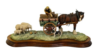 Lot 1084 - Border Fine Arts 'Supplementary Feeding' (Tip Cart)