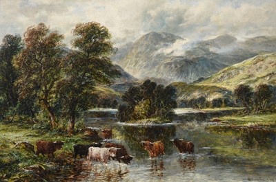 Lot 222 - William Langley (1852-1922) Highland cattle...