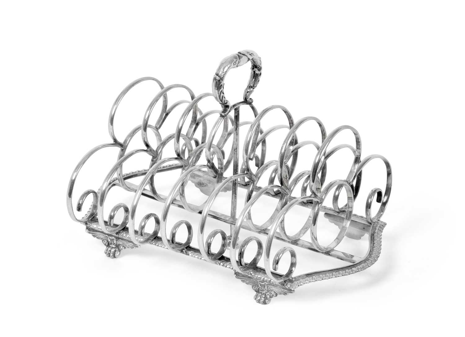 Lot 2019 - A George IV Silver Toastrack