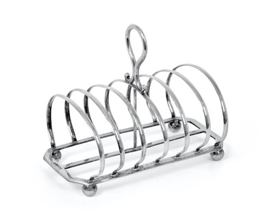 Lot 2017 - A Victorian Silver Toastrack