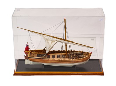 Lot 2116 - Kit/Scratch Built Model Of A Square Sail Gun Boat