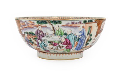 Lot 16 - A Chinese Porcelain Punch Bowl, Qianlong,...