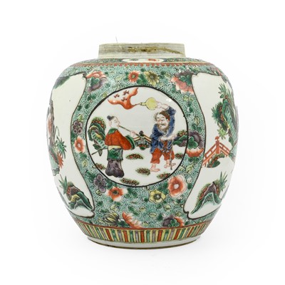 Lot 4 - A Chinese Porcelain Jar, in Kangxi style, of...