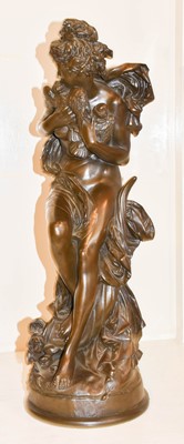 Lot 309 - After Carrier Belleuse - a large bronzed resin...