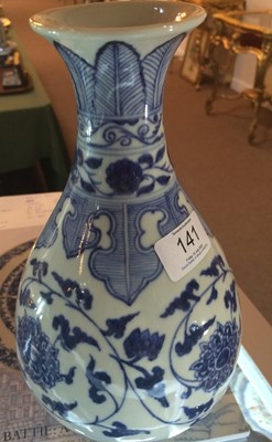 Lot 141 - A Chinese Porcelain Pear Shaped Vase...