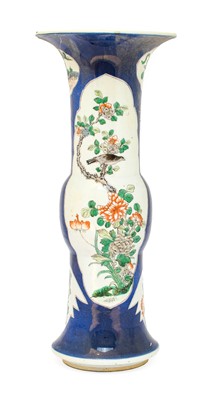 Lot 142 - A Chinese Porcelain Beaker Vase, Kangxi reign...