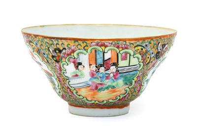 Lot 146 - A Pair of Cantonese Porcelain Ointment Pots...