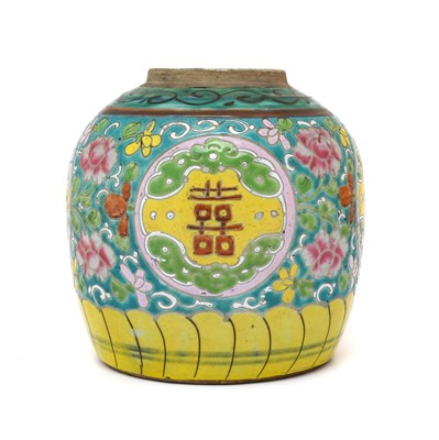 Lot 152 - A Chinese Nonya Ware Jar, 2nd half 19th...