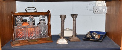 Lot 329 - A pair of Edwardian silver candlesticks in the...