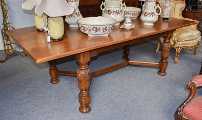 Lot 1270 - A modern oak dining table in 17th century...