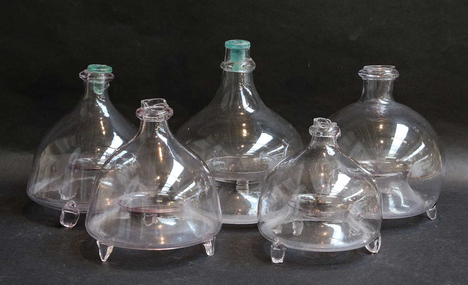 Lot 30 - Five various 19th century glass wasp - fly...