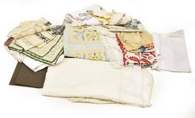 Lot 2180 - Assorted Textiles and Embroidered Items,...