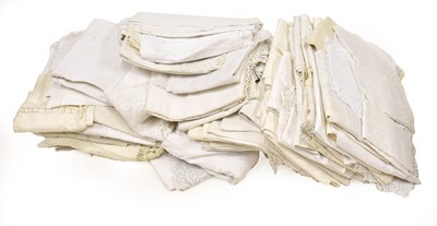 Lot 2181 - A Quantity of Assorted White Linen and...
