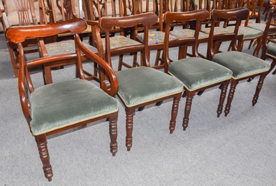 Lot 1214 - A set of eight William the IV dining chairs...