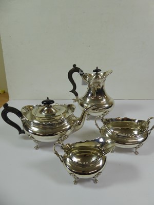Lot 2145 - A Four-Piece Edward VII Silver Tea-Service