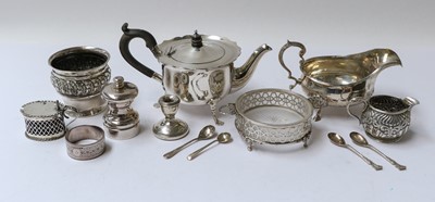 Lot 1 - A collection of assorted silver, including: a...