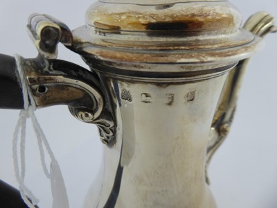 Lot 2021 - A George III Silver Coffee-Pot