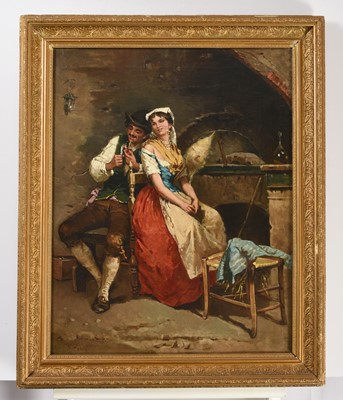 Lot 228 - Francesco Peluso (1836-1916) Italian Woman...