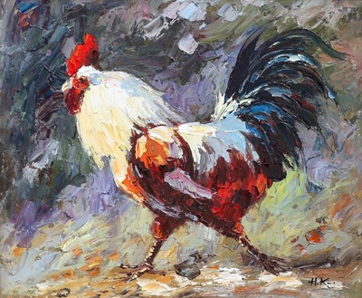 Lot 1174 - H* King (Contemporary) 
Study of a Cockerel...