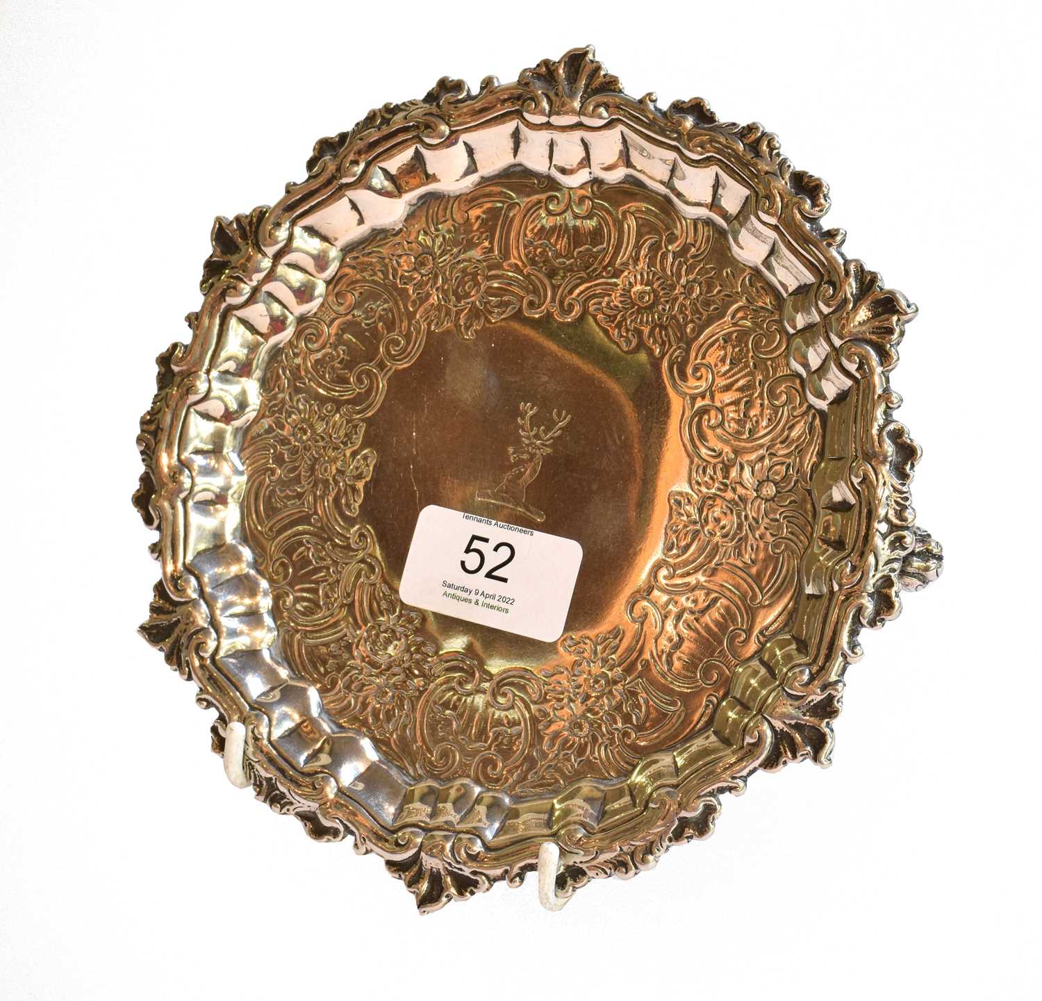 Lot 52 - A George II Silver Waiter, by William Peaston,...