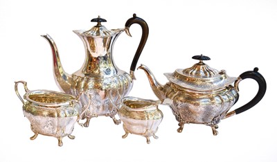 Lot 35 - A Four-Piece Victorian Silver Tea and...