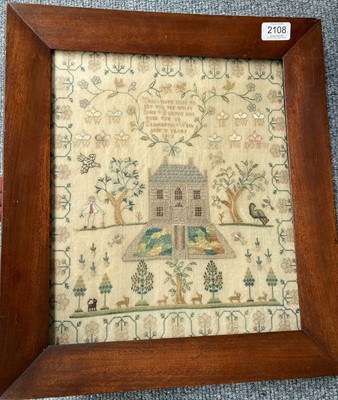 Lot 2108 - A Scottish Pictorial Sampler Worked by...