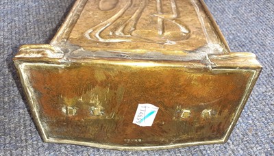Lot 87 - A Glasgow School Brass Wall Double Candle...