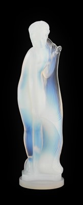 Lot 604 - An Art Deco Nu Longs Cheveux Opalescent Glass...