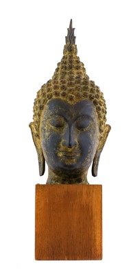 Lot 38 - A Bronze Buddha Head, in 17th century style,...