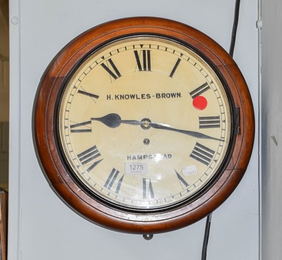 Lot 1275 - A Victorian wall clock H.Knowles-Brown, Hampstead