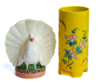 Lot 39 - A Minton posy holder in the form of a dove,...