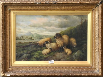 Lot 1043 - British School (19th/20th Century) Sheep in an...