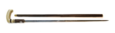 Lot 3137 - A 19th Century Spanish Swordstick, the 72.5cm...
