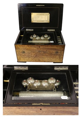 Lot 72 - A Good Bells-In-View Musical Box, Playing Eight Airs