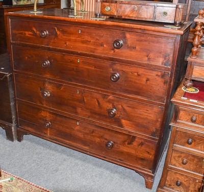 Lot 1232 - A 19th-century Cedarwood straight front four...