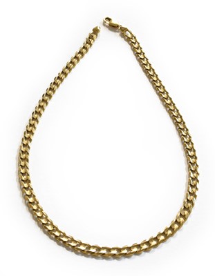 Lot 4 - A 9 carat gold curb link necklace, length 51cm