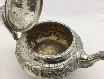 Lot 2014 - A Three-Piece George III Silver Tea-Service