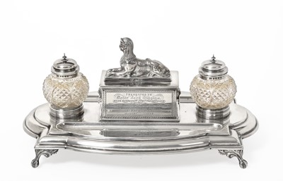 Lot 2109 - A Victorian Silver Inkstand