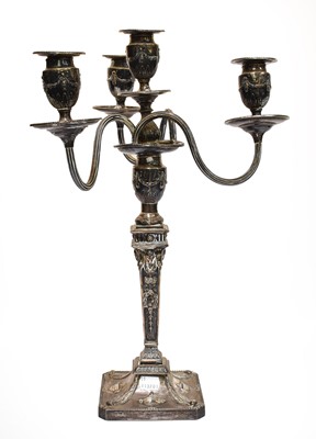 Lot 362 - A late Victorian silver three-branch...