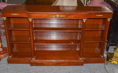 Lot 1137 - A reproduction mahogany small breakfront...