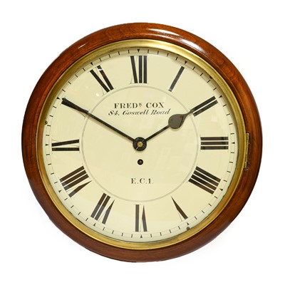 Lot 706 - A Mahogany Wall Timepiece, signed Fredk Cox,...