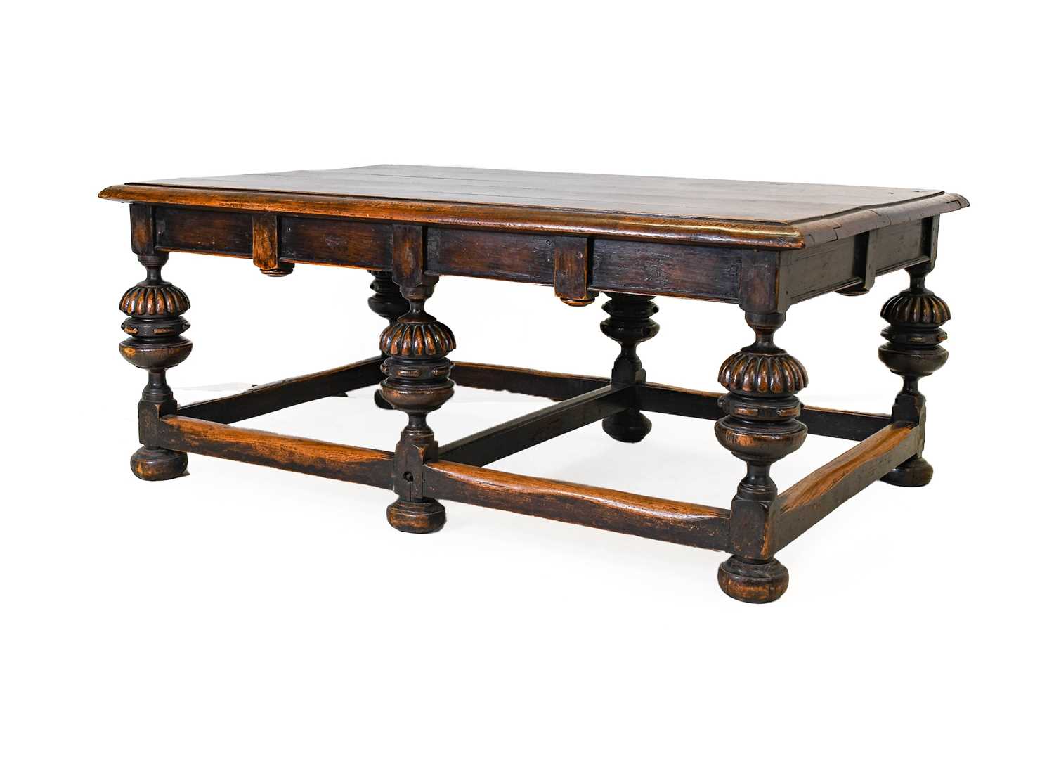 Lot 783 - A Carved Oak Dining Table, late 19th century,...