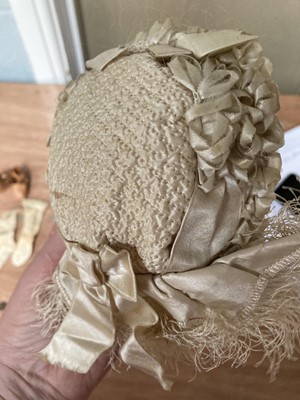 Lot 359 - Bisque shoulder head doll with sleeping eyes,...