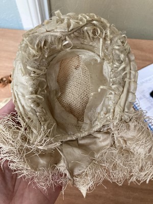 Lot 359 - Bisque shoulder head doll with sleeping eyes,...
