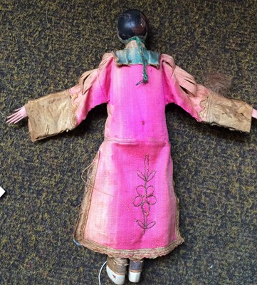 Lot 359 - Bisque shoulder head doll with sleeping eyes,...