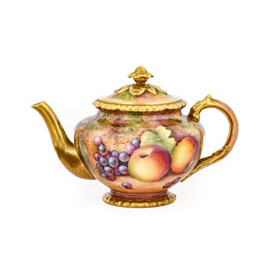 Lot 85 - A Royal Worcester Porcelain Teapot and Cover,...